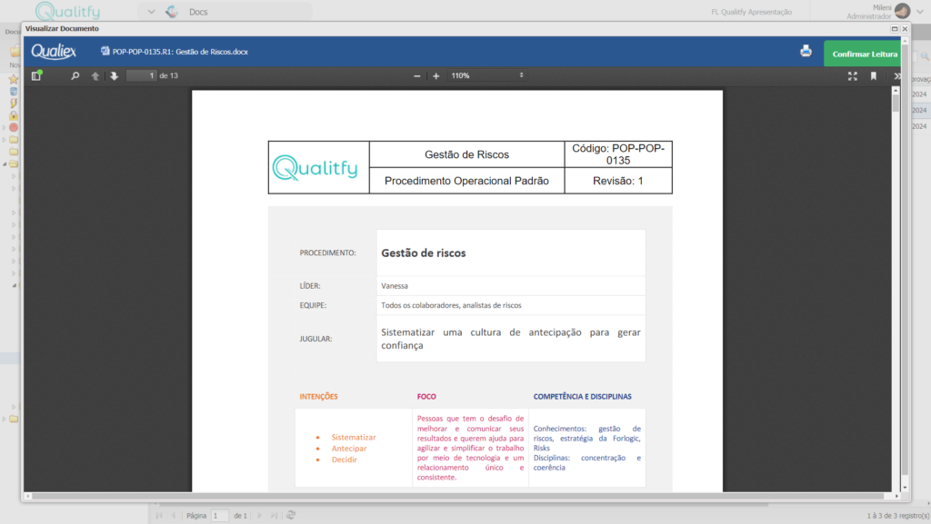 Qualitfy - Software para Gestão da Qualidade - Módulo docs